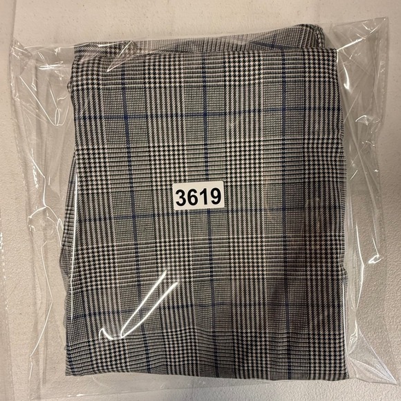 Banana Republic Sloan Skinny Fit Glen Plaid Pants Blue Gray Womens Size 2 NEW - Picture 8 of 10